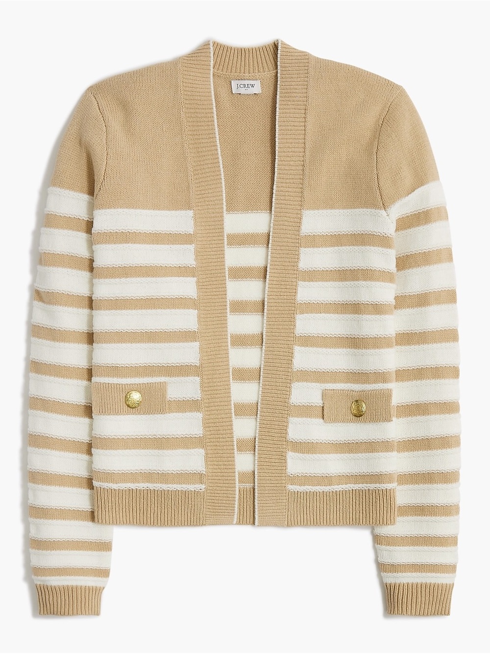J. Crew Striped Open-Front Cardigan Size Large